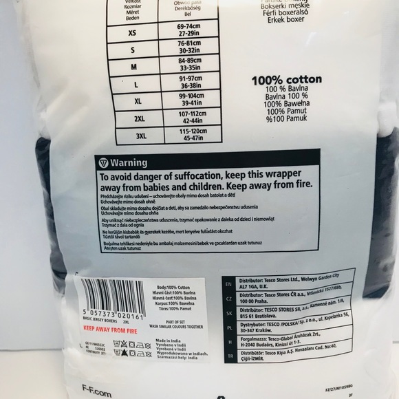 2 F&F Men’s XXL Cotton Boxers Brand New In Package - Picture 5 of 8